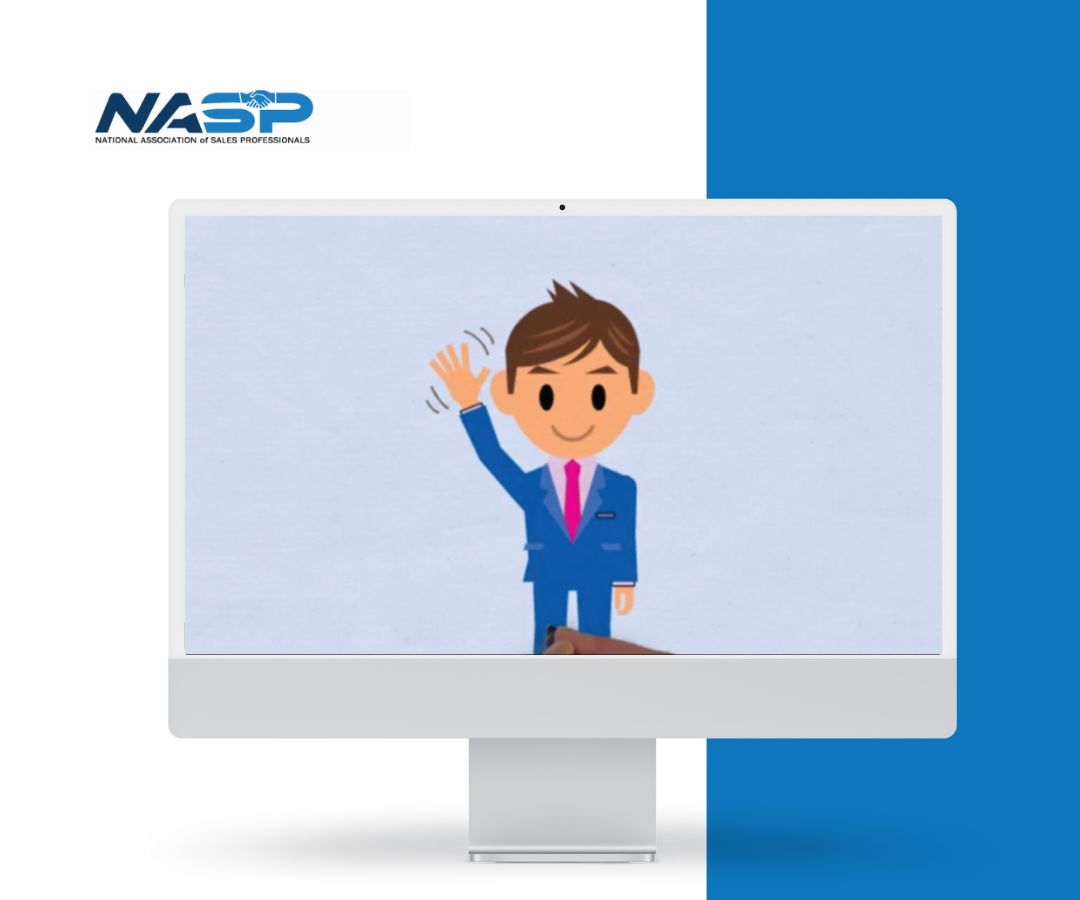 This portfolio depicts a clean design featuring the NASP branding and a friendly illustrated character waving on screen. It presents a simple, professional look with a blue and white color theme.