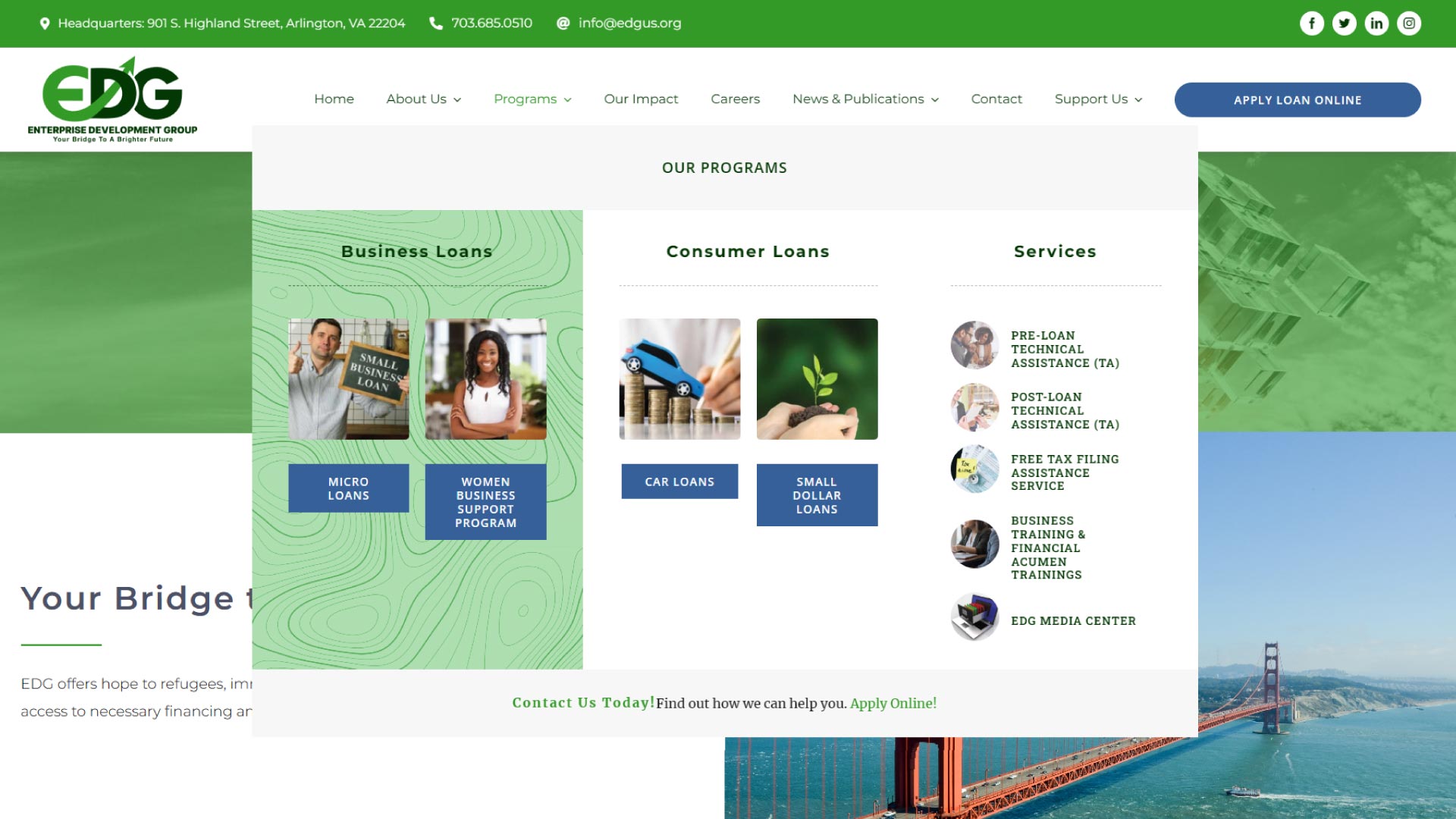 After: Programs with Mega Menu